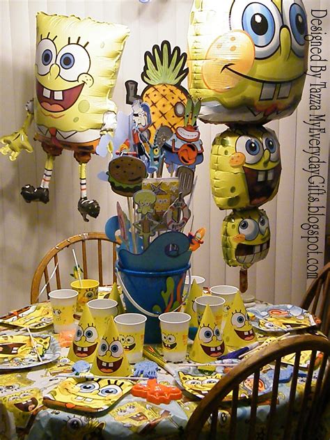 Birthday spongebob decorations - Sep 7, 2013 - This fabulous SPONGEBOB THEMED SEVENTH BIRTHDAY PARTY was submitted by Mirosleidys Pirela of Chiquita Party Boutique. What an awesome party! I love all of the different colors and ideas used throughout this event. Not only is there a lot of inspiration for a Spongebob themed party but also for an ocean or under the se…